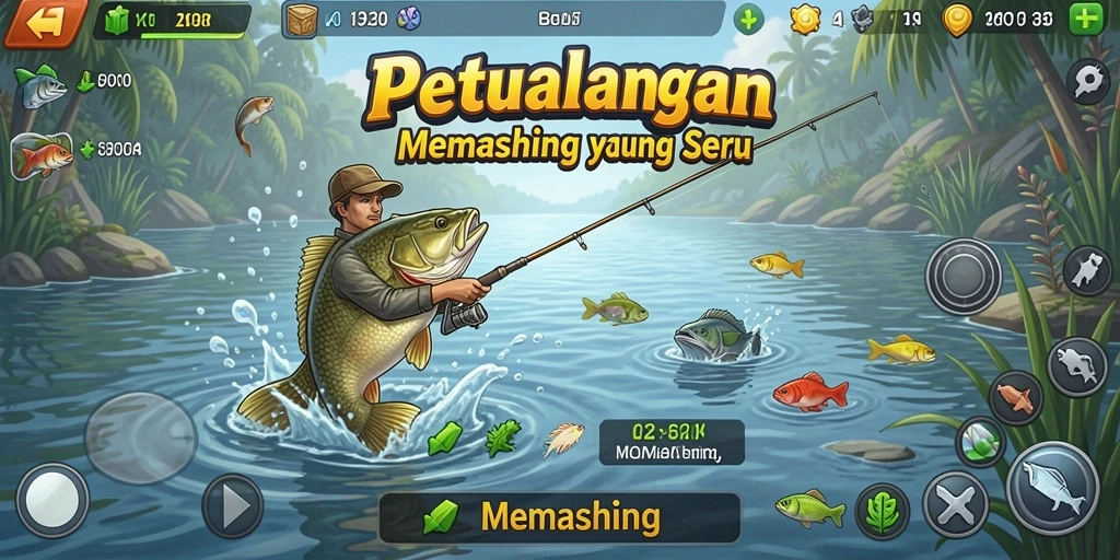 Antarmuka game Memancing BRO138 yang menarik dan interaktif.