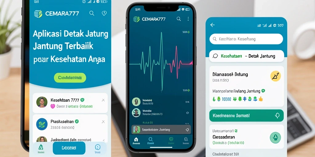 Antarmuka CEMARA777 menampilkan grafik detak jantung yang informatif.