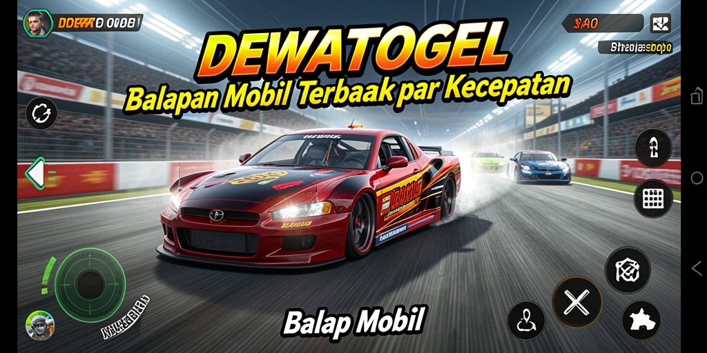 Antarmuka game balap DEWATOGEL yang menawan dan intuitif.