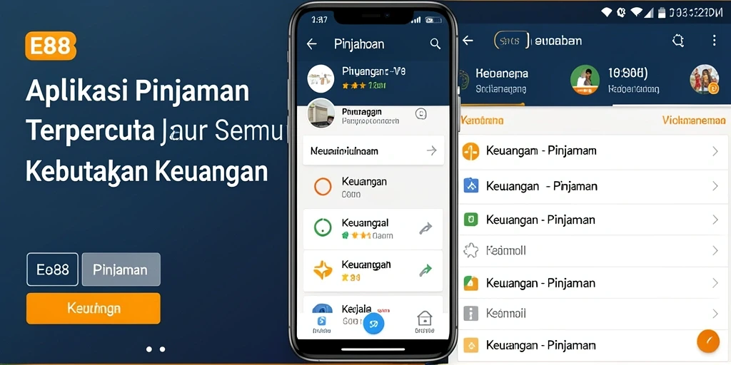 Tampilan antarmuka E88 yang intuitif dan mudah digunakan untuk pengajuan pinjaman.