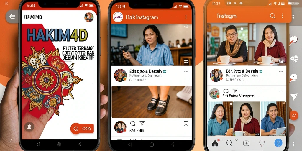 Antarmuka HAKIM4D yang modern untuk filter Instagram.
