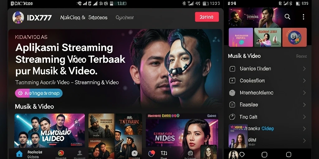 Antarmuka aplikasi IDX777 yang menarik dan mudah digunakan.