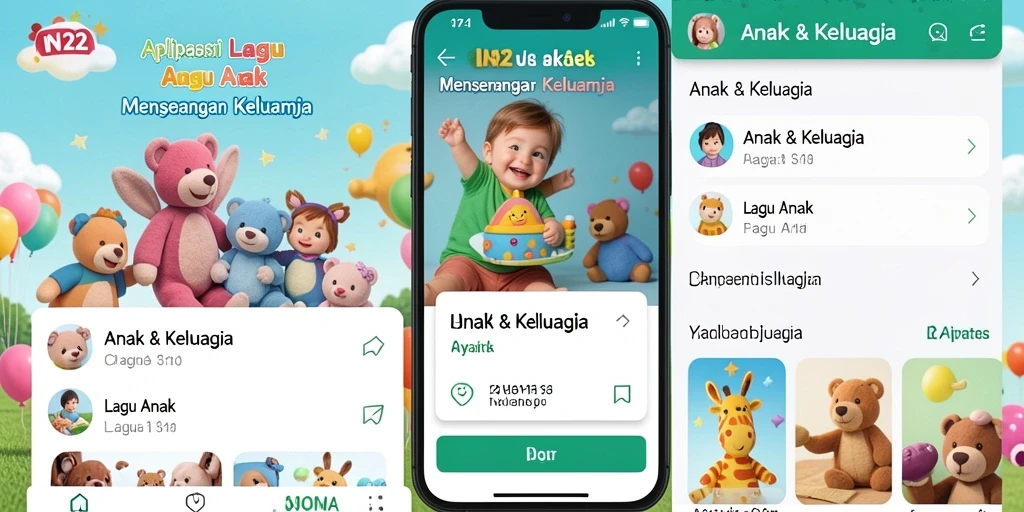 Tampilan antarmuka IN22 yang ceria dan ramah anak.