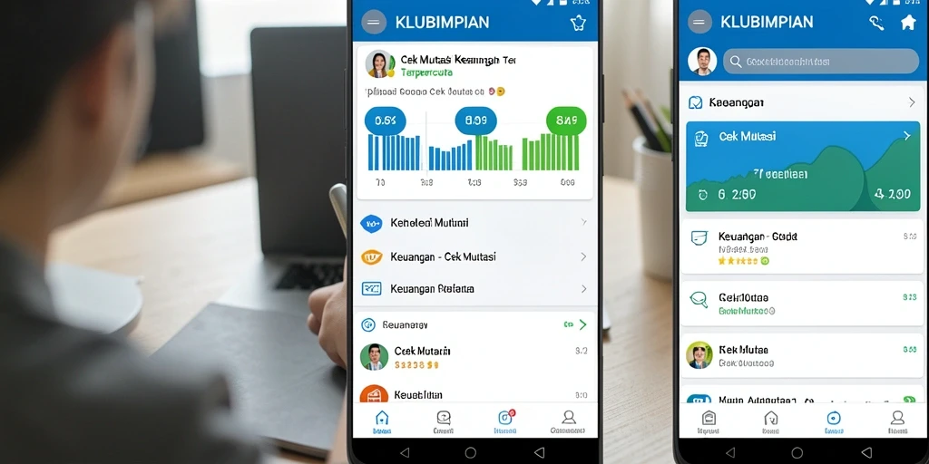 Tampilan antarmuka KLUBIMPIAN yang sederhana dan informatif.