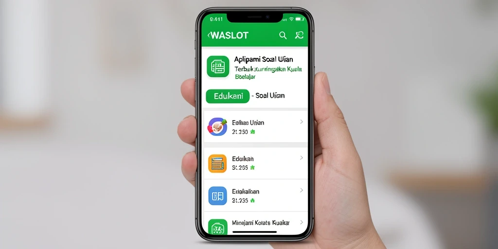 Tampilan antarmuka aplikasi Soal Ujian yang interaktif dan user-friendly.